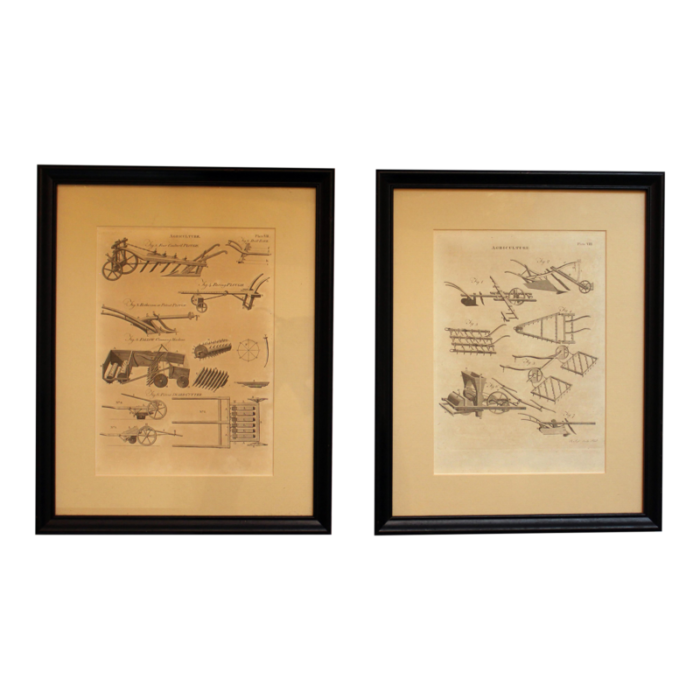 1797 pair of american agricultural implements prints 8172