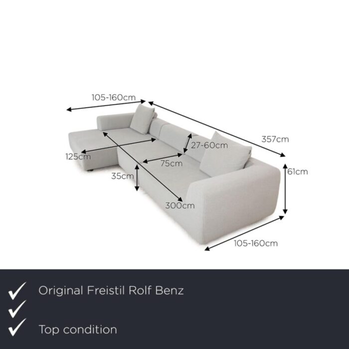 184 fabric corner sofa from rolf benz 2523