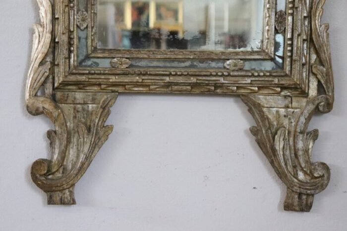 18th century carved wood and mecca wall mirror 8