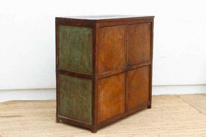 18th century painted tibetan cabinet 0987