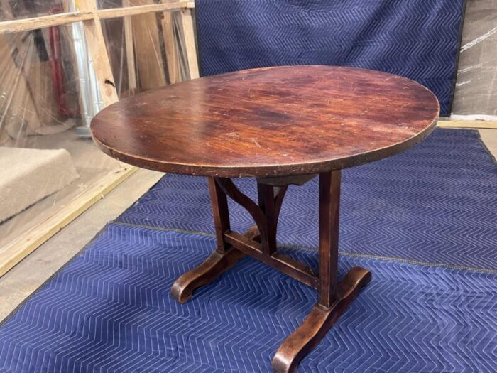 18th century provincial french tilt top wine tasting table 0170