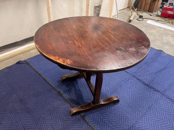 18th century provincial french tilt top wine tasting table 5509