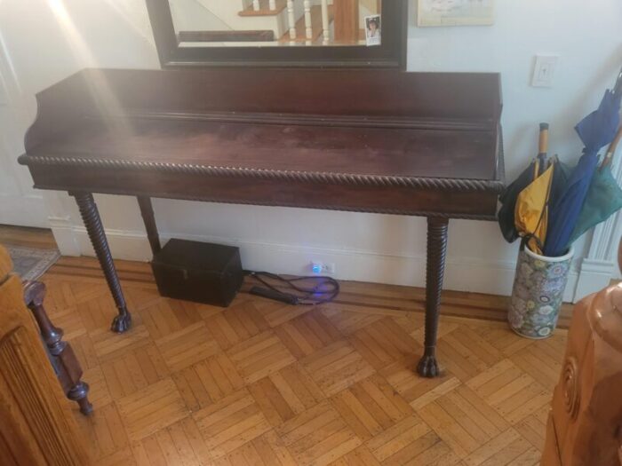 1900s chippendale mahogany console buffet table 5811