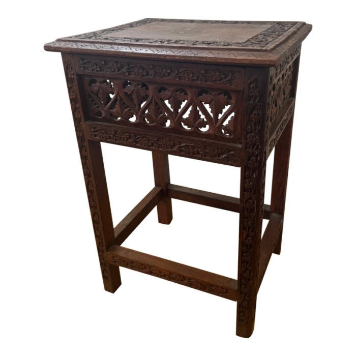 1930s persian hand carved side table 9360