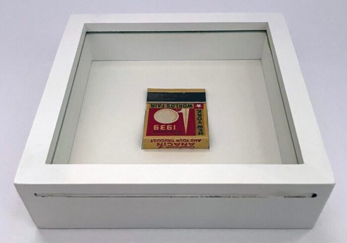 1930s vintage framed matchbook from the new york wolds fair 1939 8379