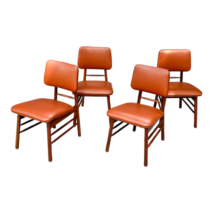 1950s greta magnusson grossman walnut dining chairs set of 4 2542