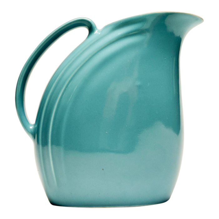 1950s hall mccormick pottery light robins egg blue pitcher 8166