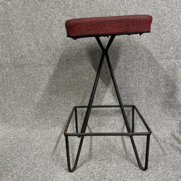 1950s vintage mid century stool in the manner of frederick weinberg 4764