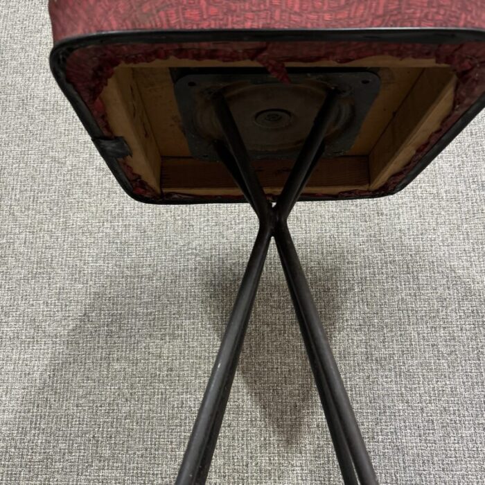 1950s vintage mid century stool in the manner of frederick weinberg 6808