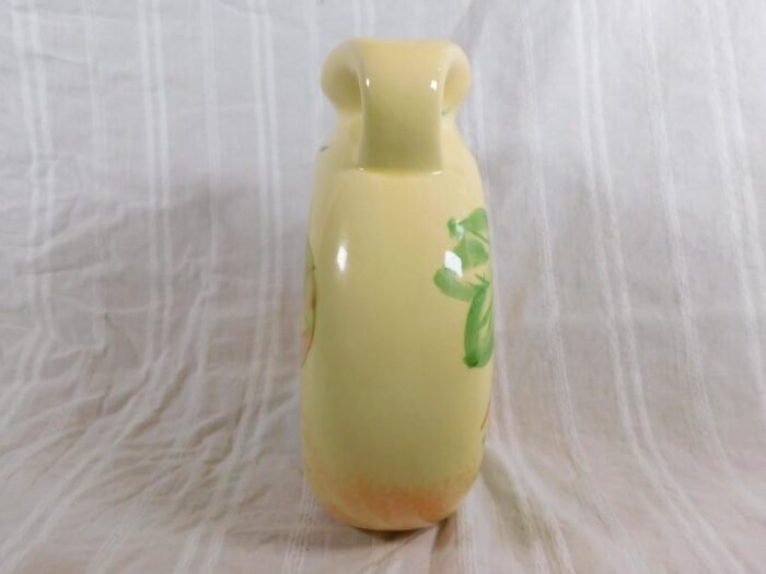 1950s yellow pitcher with grape design 6715