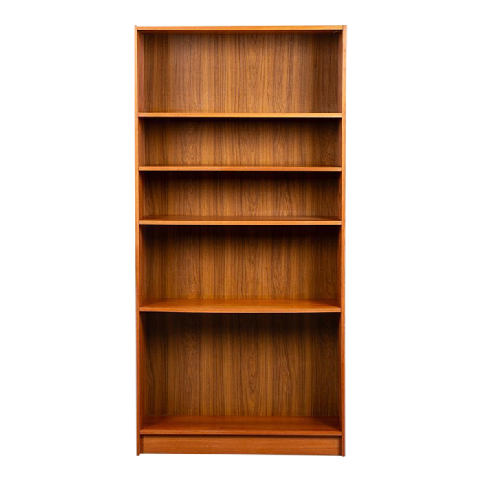 1960s danish modern teak tall bookcase 0058