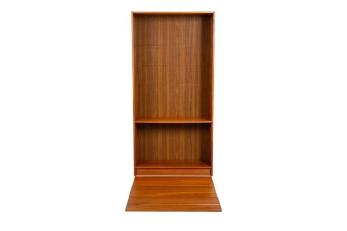 1960s danish modern teak tall bookcase 6157