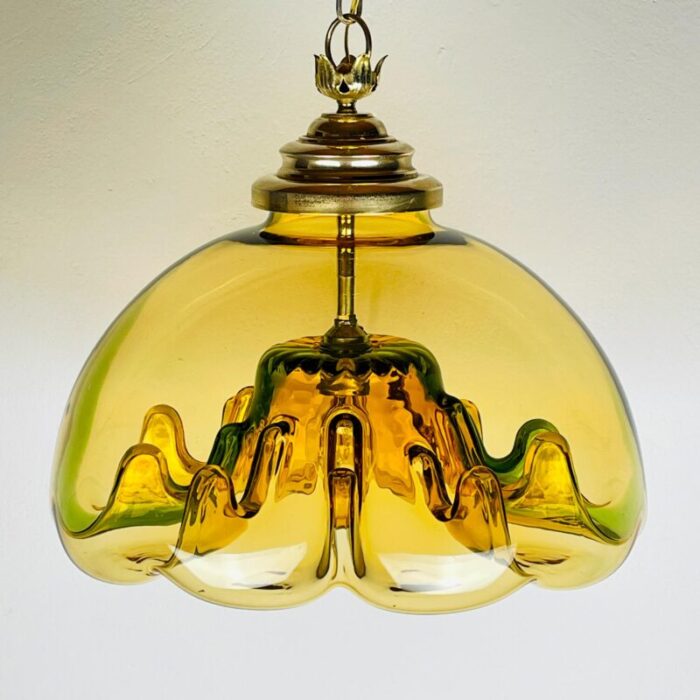 1960s mid century murano pendant lamp medusa italy 0888