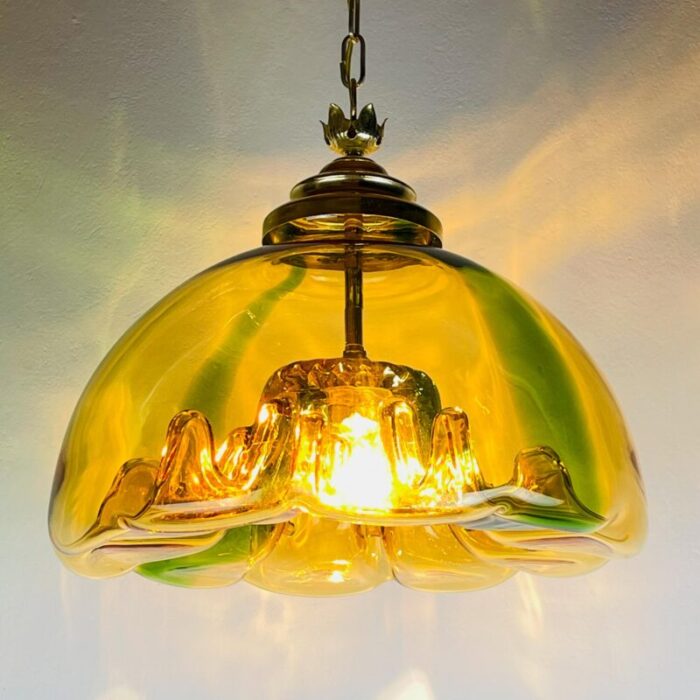 1960s mid century murano pendant lamp medusa italy 1780