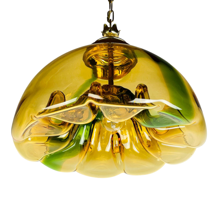 1960s mid century murano pendant lamp medusa italy 3096