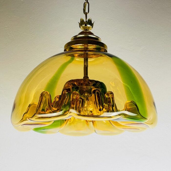 1960s mid century murano pendant lamp medusa italy 7244