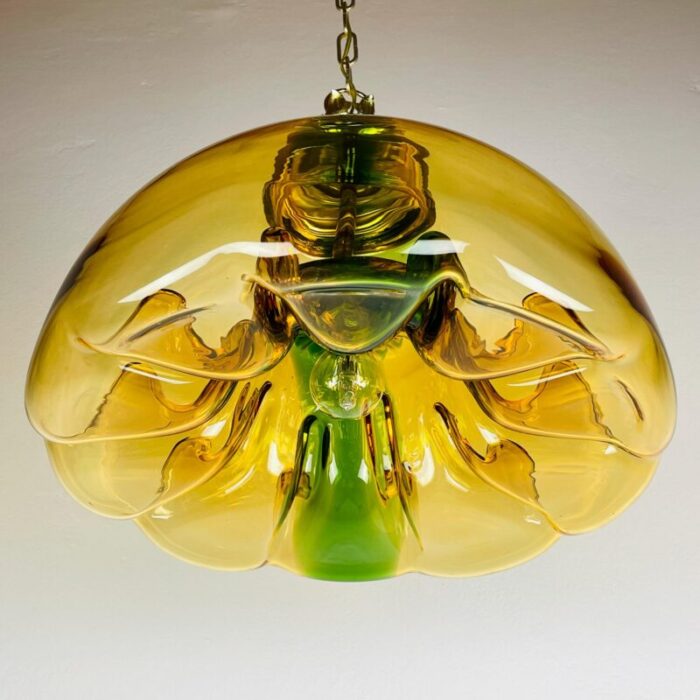 1960s mid century murano pendant lamp medusa italy 7709