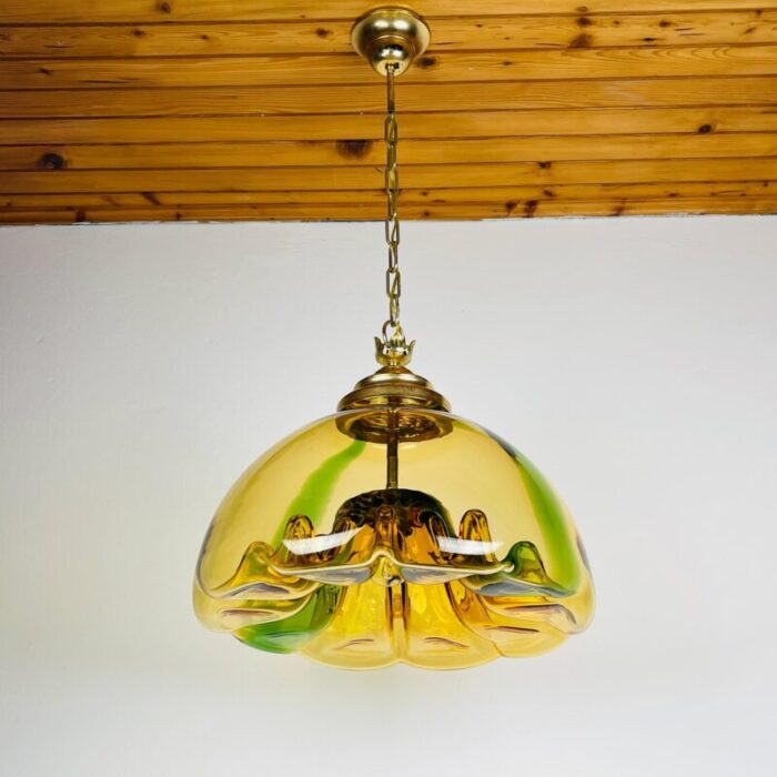 1960s mid century murano pendant lamp medusa italy 8334