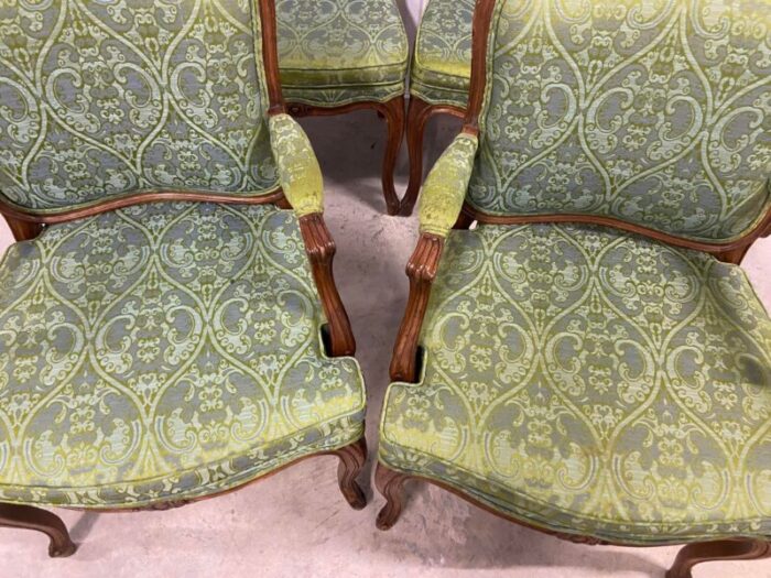 1960s richard wheelright mid 20th century country french provincial cane back dining chairs set of 6 5260