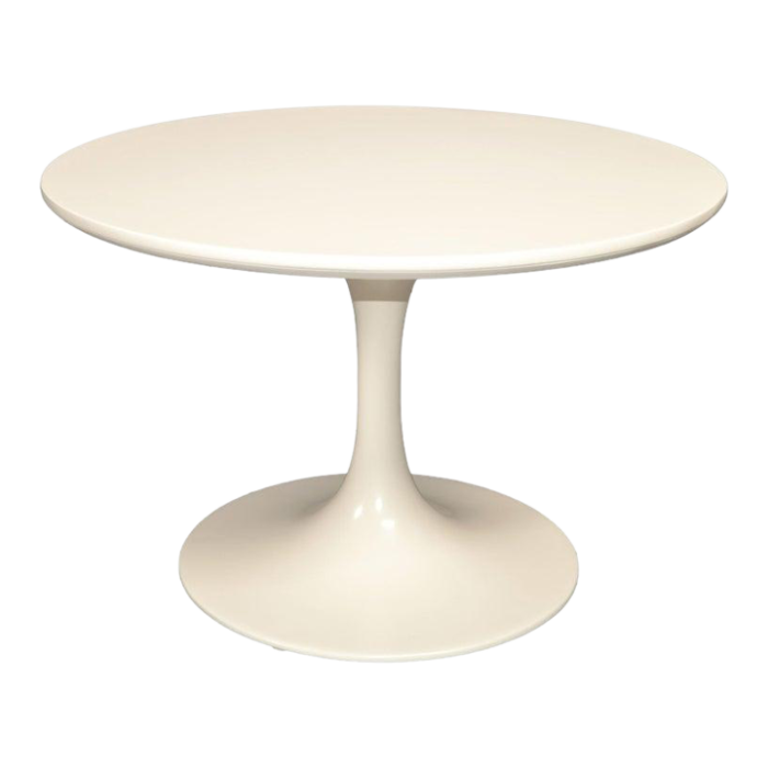 1960s vintage eero saarinen style off white tulip base coffee table attributed to knoll 6645