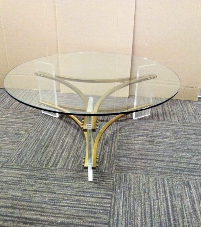 1970s mid century charles hollis jones lucite brass coffee table sale for 1175 sept 15th read below 8015