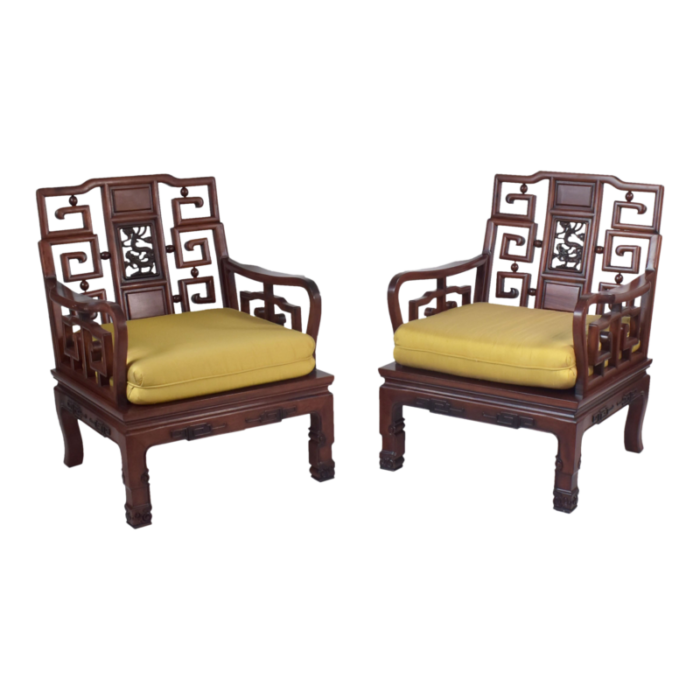 1970s pair of ming style lounge chairs 4298