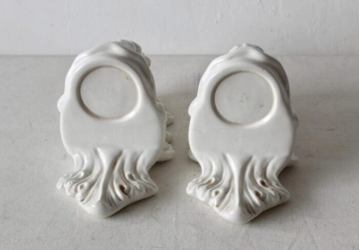 1980s italian carraro vittorio majolica ceramic wall sconces a pair 1990