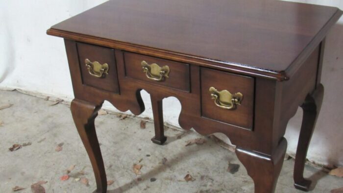 1980s statton lowboy console table cherry private collection 9017