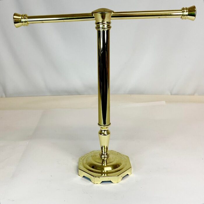 1980s vintage hollywood regency hand towel countertop stand 9127