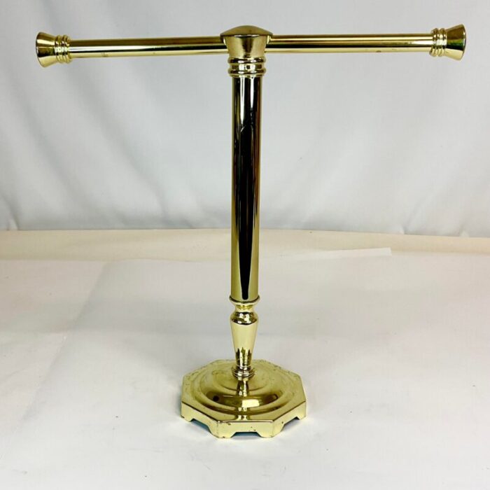 1980s vintage hollywood regency hand towel countertop stand 9303