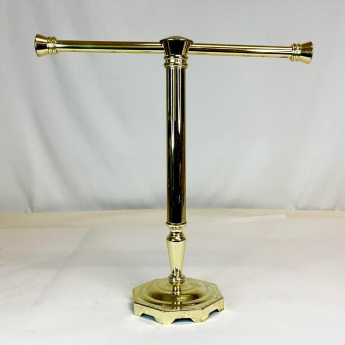 1980s vintage hollywood regency hand towel countertop stand 9736