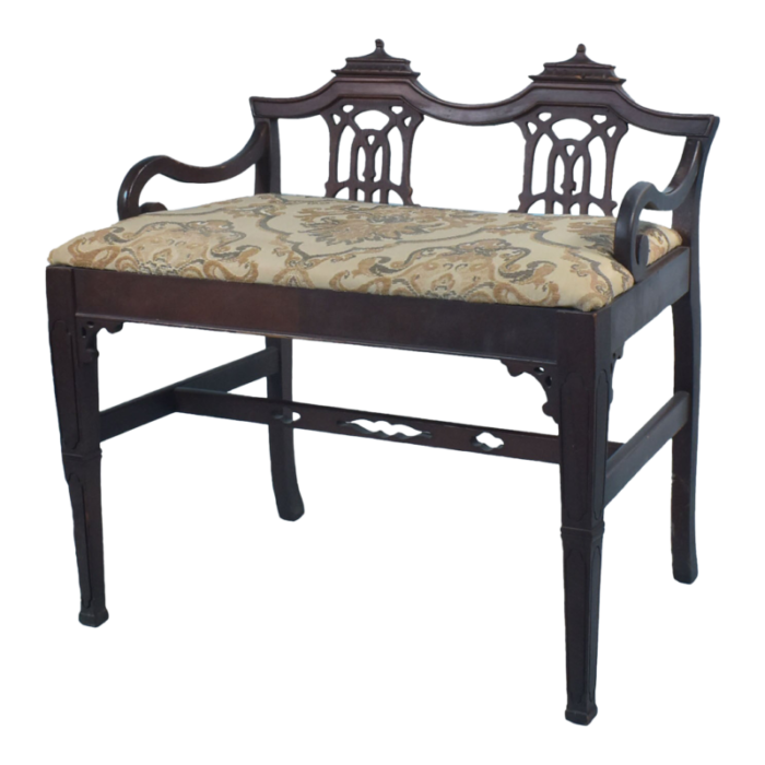 1980s vintage small pagoda bench 3841