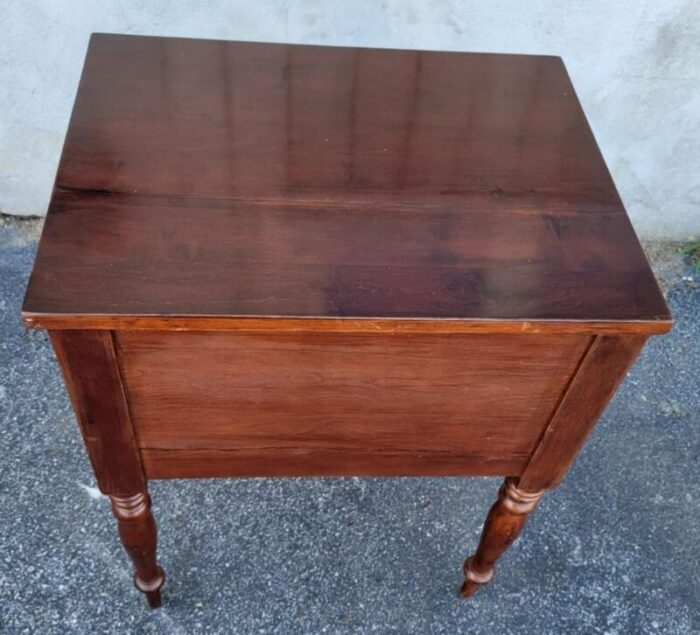 19th century american victorian mahogany nightstand with two drawers 2200