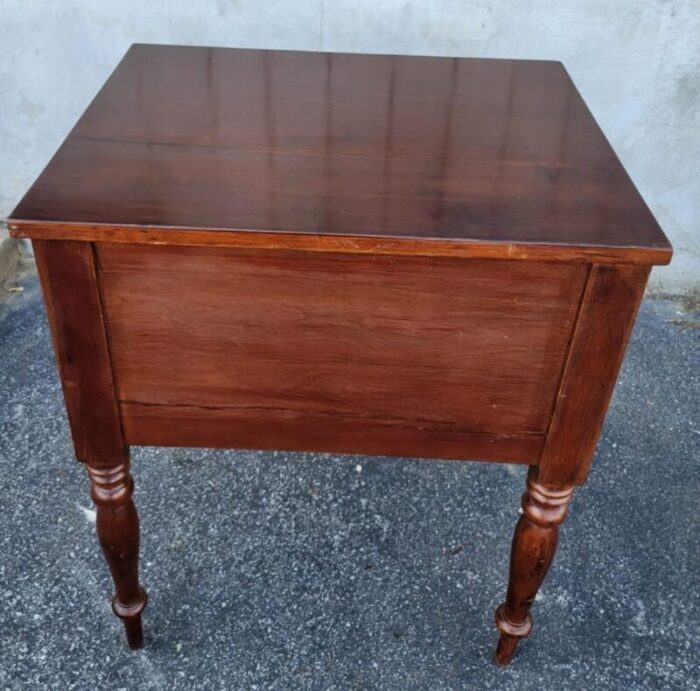 19th century american victorian mahogany nightstand with two drawers 4217