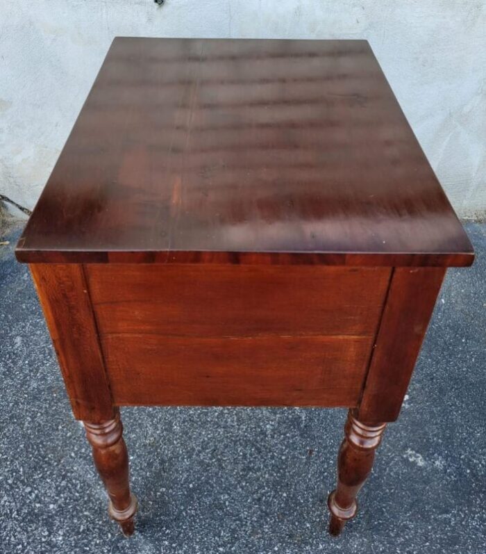 19th century american victorian mahogany nightstand with two drawers 4606