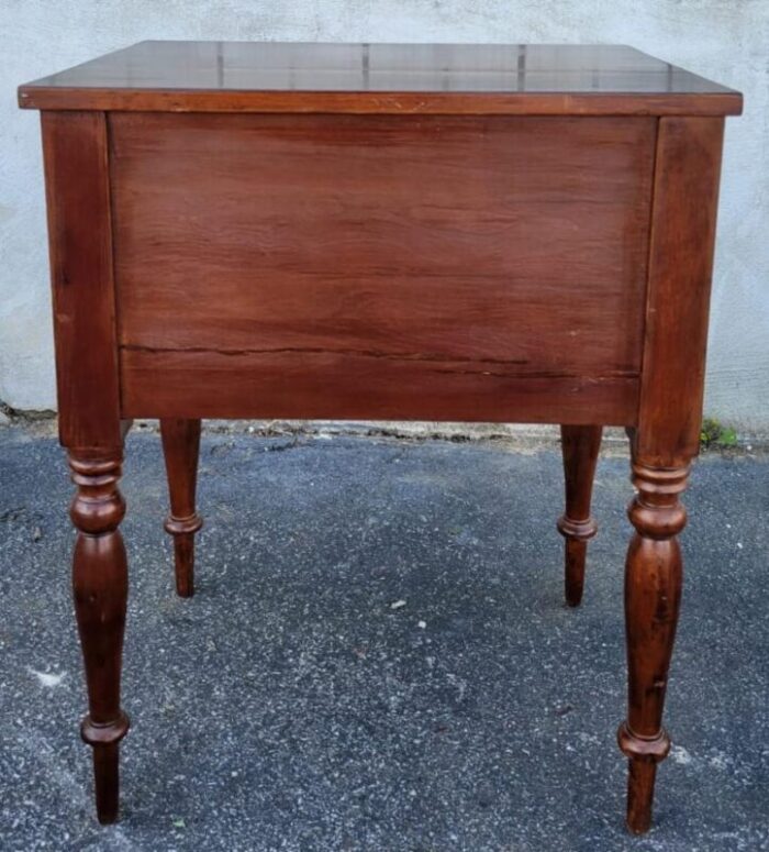 19th century american victorian mahogany nightstand with two drawers 9196