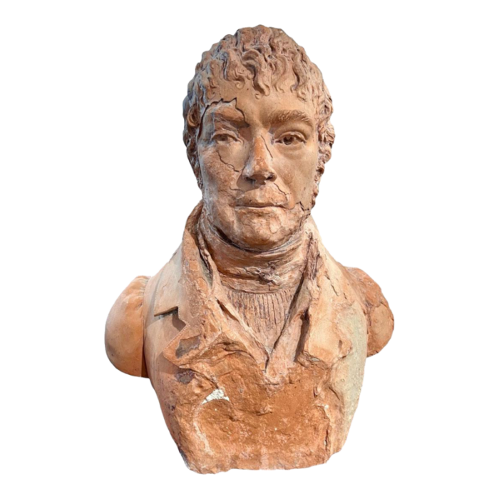 19th century directoire terracotta bust of chevalier 9986