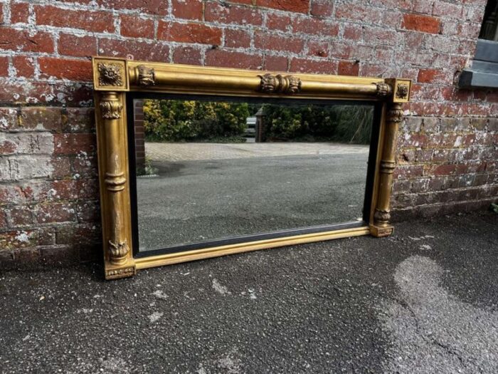 19th century english gilt distressed mirror 1871