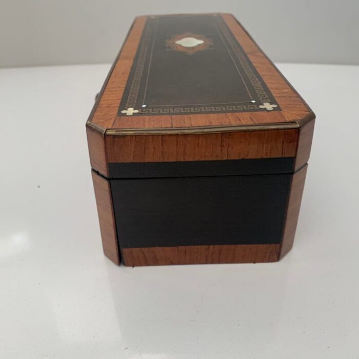 19th century french glove box with key 3558