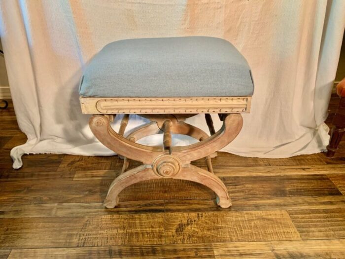 19th century french napoleon iii style adjustable curule stool 6520