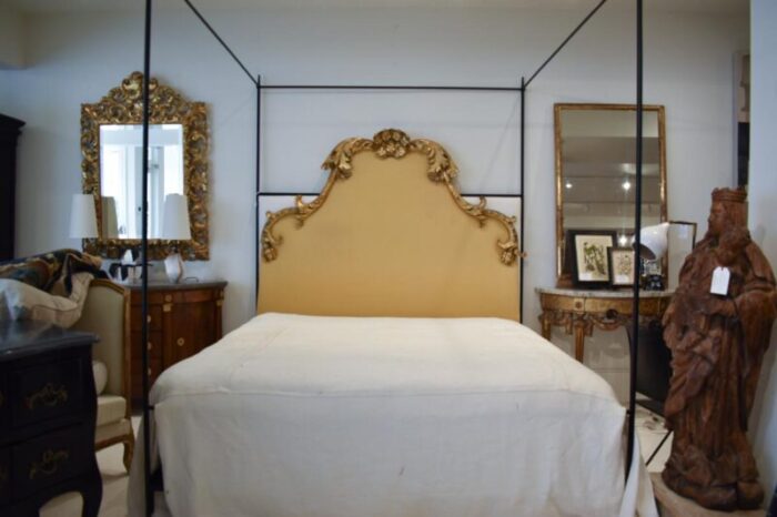 19th century italian gilded headboard king 0107