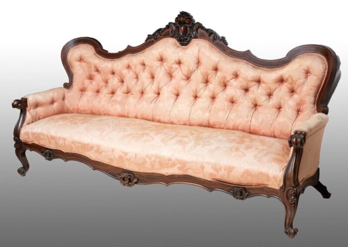 19th century louis philippe neapolitan sofa in precious exotic woods 4326