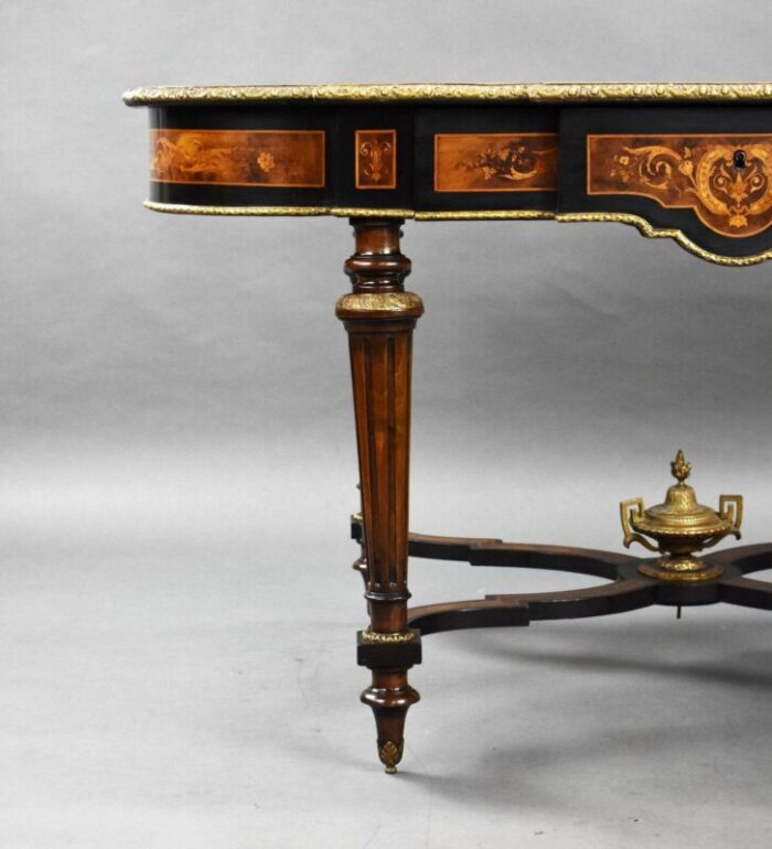 19th century marquetry centre table 1860s 4098