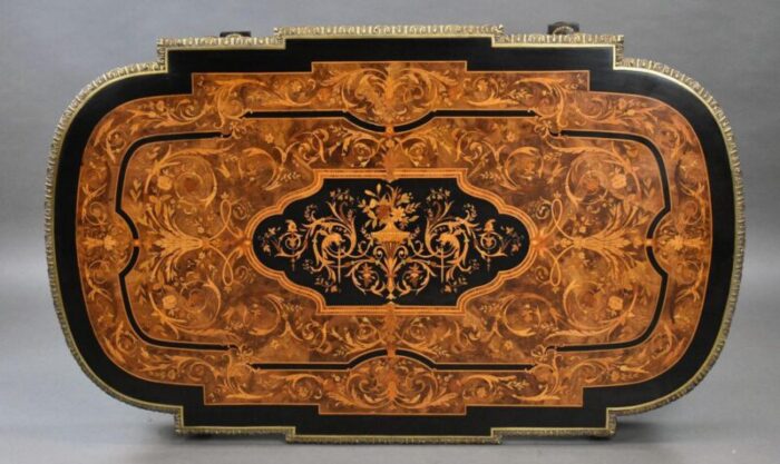 19th century marquetry centre table 1860s 4531