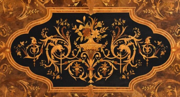 19th century marquetry centre table 1860s 6735