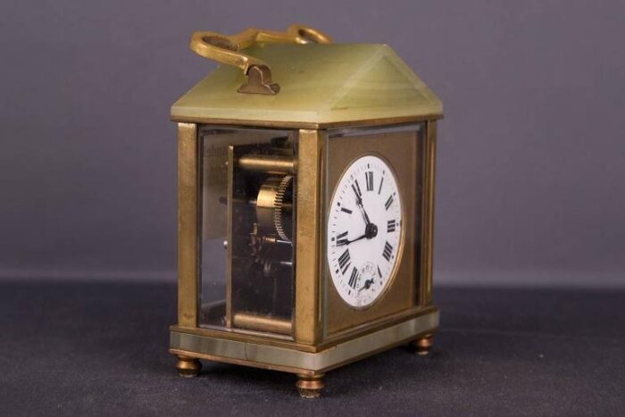 19th century neoclassical bronze travel clock 3