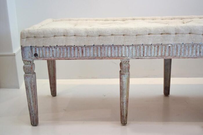 19th century swedish gustavian long bench 3094