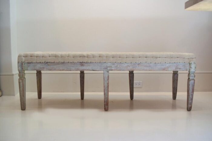 19th century swedish gustavian long bench 5339