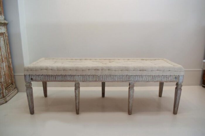 19th century swedish gustavian long bench 9097