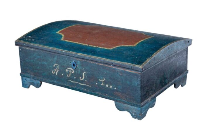 19th century swedish painted desktop box 1